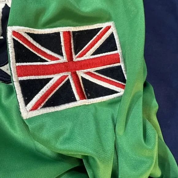 Vintage Ralph Lauren Rugby Jacket XL Green Full Zip Track Great Britain Champion - Picture 10 of 10